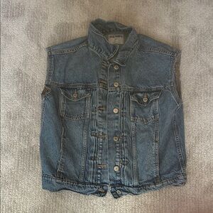 Old Navy Blue Denim Sleeveless Jacket